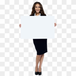 Girl Holding Banner Png Stock Photo - Women Holding A Banner Clipart