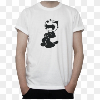 Felix The Cat Cartoon T Shirt Vintage Badass B&w Character - Silk Road Logo T Shirt Clipart