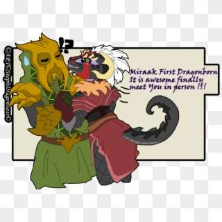 Scidnewl - Miraak X Dragonborn Fanart Clipart