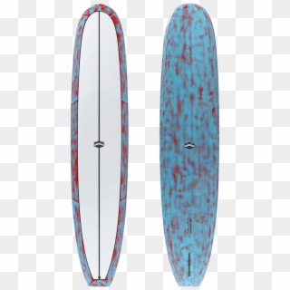 White Deck With Brushed Red/ Blue Bottom - Surfboard Clipart