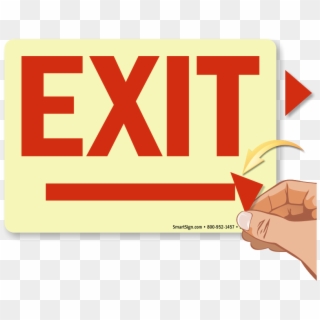 Directional Exit Signs With Arrows - Emergency Exit Directional Signs Clipart