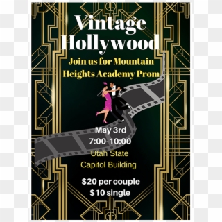Prom 2019 Advertisement With Theme Of Old Hollywood - Poster Clipart