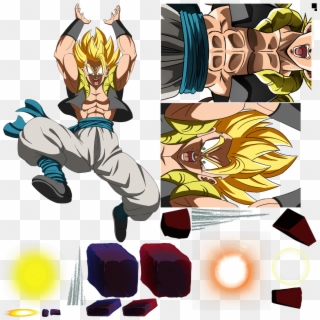 Transcendent Fusion Super Saiyan Gogeta & Transcendent - Goku Ssgss Dokkan Battle Sprite Clipart