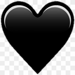 Heart Emoji Blackheart Black - Iphone Heart Emoji Png Clipart