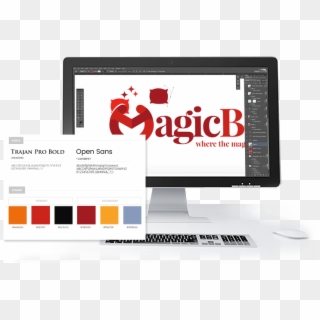 Magic Bed Logo Design - Output Device Clipart