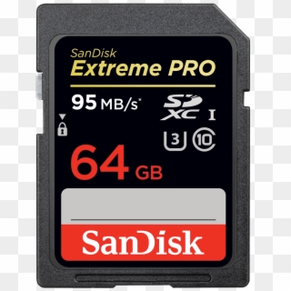 Secure Digital, Sd Card Png - Sandisk Extreme Pro 95mb S 128gb Clipart