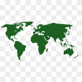 4312 X 2128 12 - World Map Green Png Clipart