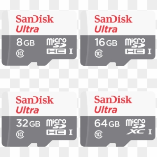 Sandisk Ultra Series Gb Micro Sd Card Front - Memory Card Clipart
