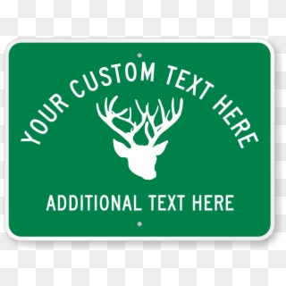 Custom Welcome Antler Symbol Sign - Stop Sign Clipart