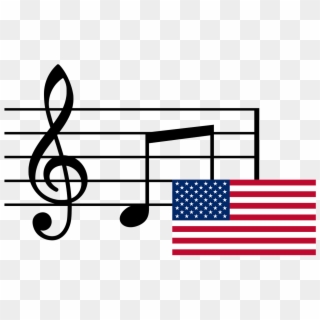 Music Notes And Flag Of Usa,united States Of America,png,musical - Musical Notes Meme Clipart