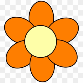 Orange Flower Clip Art - Flower Clipart Orange - Png Download