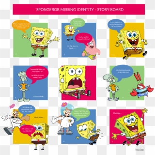 Spongebob Squarepants Missing Identity Storyboard - Storyboard For Kids Clipart