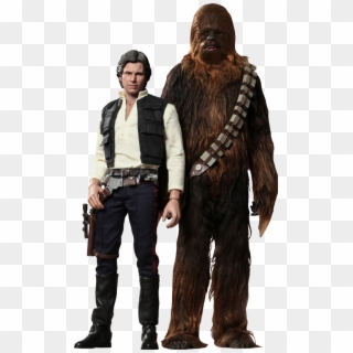 Hot Toys Han Solo And Chewbacca Sixth Scale Figure - Chewbacca With Han Solo Clipart