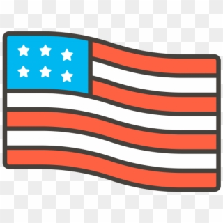 United States Flag Emoji - Vector Graphics Clipart