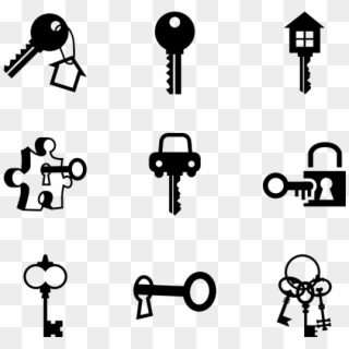 Keys - Icon Set Of Keys Png Clipart