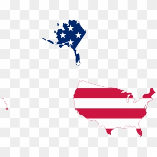 Flag Map Of The United States Clipart
