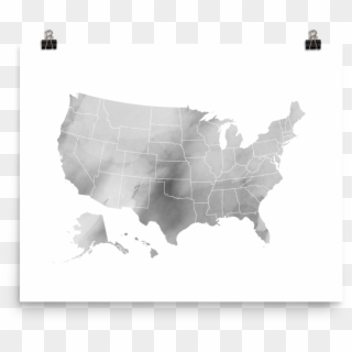 United States Watercolor Map - 2016 Election Map Clipart