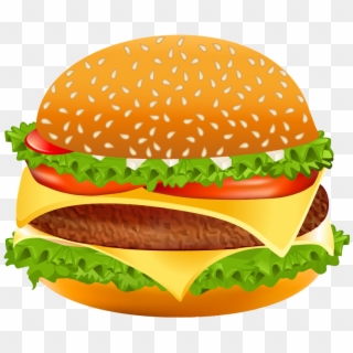 Hamburger Png Vector Clipart Image - Transparent Burger Clip Art