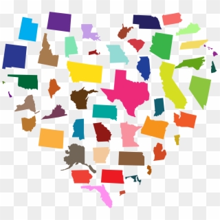 Big Image - United States Heart Clipart
