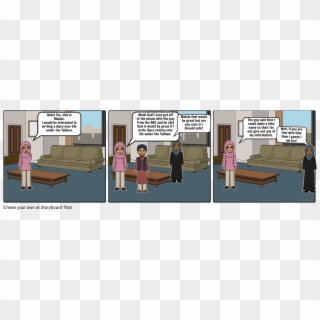 Malala's Diary To Success - 2nd Person Comic Strip Clipart