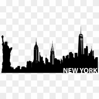 City Skyline Mural - New York Skyline Silhouette Clipart
