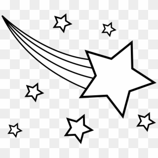 Shooting Star Clipart - Shooting Star Star Clipart Black And White - Png Download