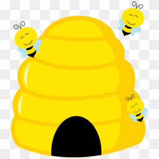 Honeycomb Clipart Bumble Bee - Bee Hive Clip Art - Png Download