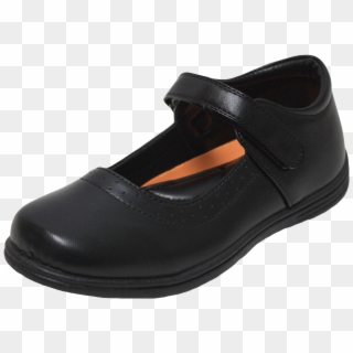 Girls School Shoes Black - Slip-on Shoe Clipart