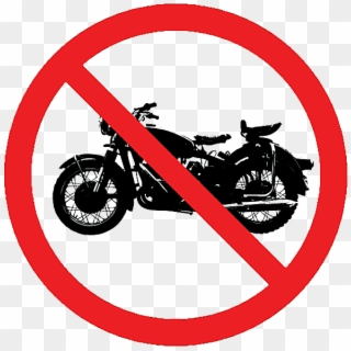 Clip Art Of A No Motorcycles Allowed Sign - No Motorcycles Sign Png Transparent Png