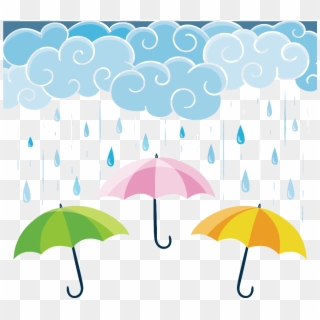 Umbrella With Rain Png , Png Download - Umbrella With Rain Png Clipart