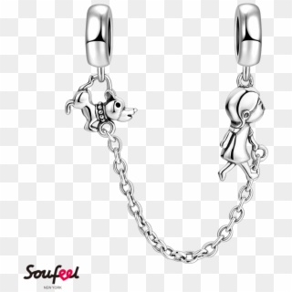 Walk With Dog Safety Chain 925 Sterling Silver - Necklace Clipart