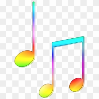 Colourful Musical Notes - Colored Music Notes Png Clipart