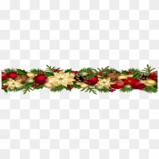 Merry Christmas - Transparent Christmas Garland Clipart - Png Download