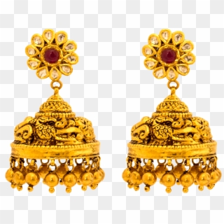 Earrings Collections South Indian Designs Buy For - Antique Temple Jewellery Earrings Clipart