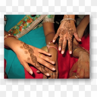 Hands Decorated With Mehndi Designs - Marriage Clipart