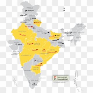 Location Map Of All India Institute Of Medical Science - India State Map By Ruling Party Clipart