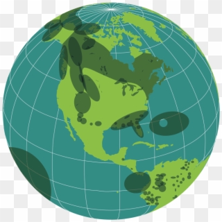 Largelandscape 6 On Globe - Earth Clipart