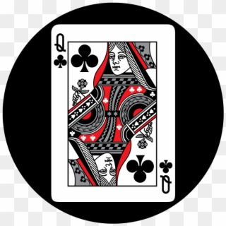 Red Card - Queen Of Clubs Playing Card Clipart