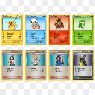 Peta Pokemon Cards - Pokemons Names And Their Attacks Clipart