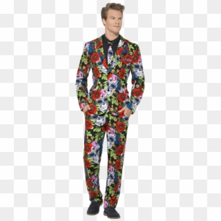 Adult Day Of The Dead Stand Out Suit - Suits That Stand Out Clipart