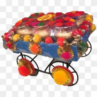 Fancy Cart Wheel With Gulal - Carriage Clipart
