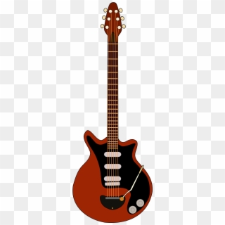 Electric Guitar Music Red Black Musical Instrument - Brian May Red Special Clipart