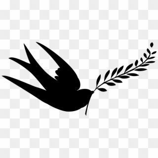 Peace Swallow Birds Silhouette Png Image - Transparent Pic Of Dove Clipart