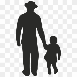 Silhouette Man Child Protect Png Image - Sylwetka Człowieka Z Dzieckiem Clipart