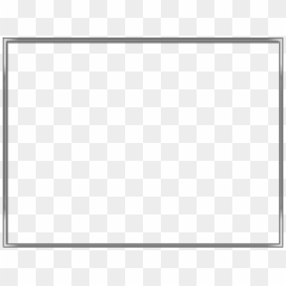Chrome Frame Png - Square White Box With Thin Border Clipart