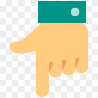 Hand Down Icon - Down Hand Clipart