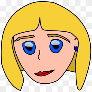 Blonde Head Woman Girl Face Png Image - Clip Art Mother Face Transparent Png