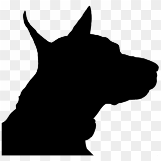Dog Head Silhouette Png - Perro Negro Silueta Png Clipart