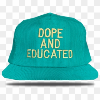 Teal Gold Corduroy Strapback Dope And Educated - Sun Hat Clipart