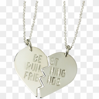 Png Free Best Friends Personalised Split Broken Heart - Best Friend Necklace Transparent Clipart